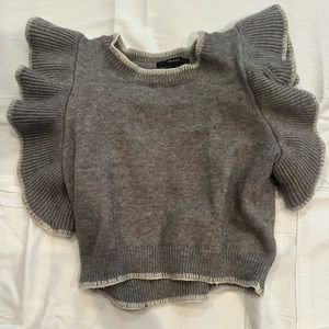 Grey sweater tank top